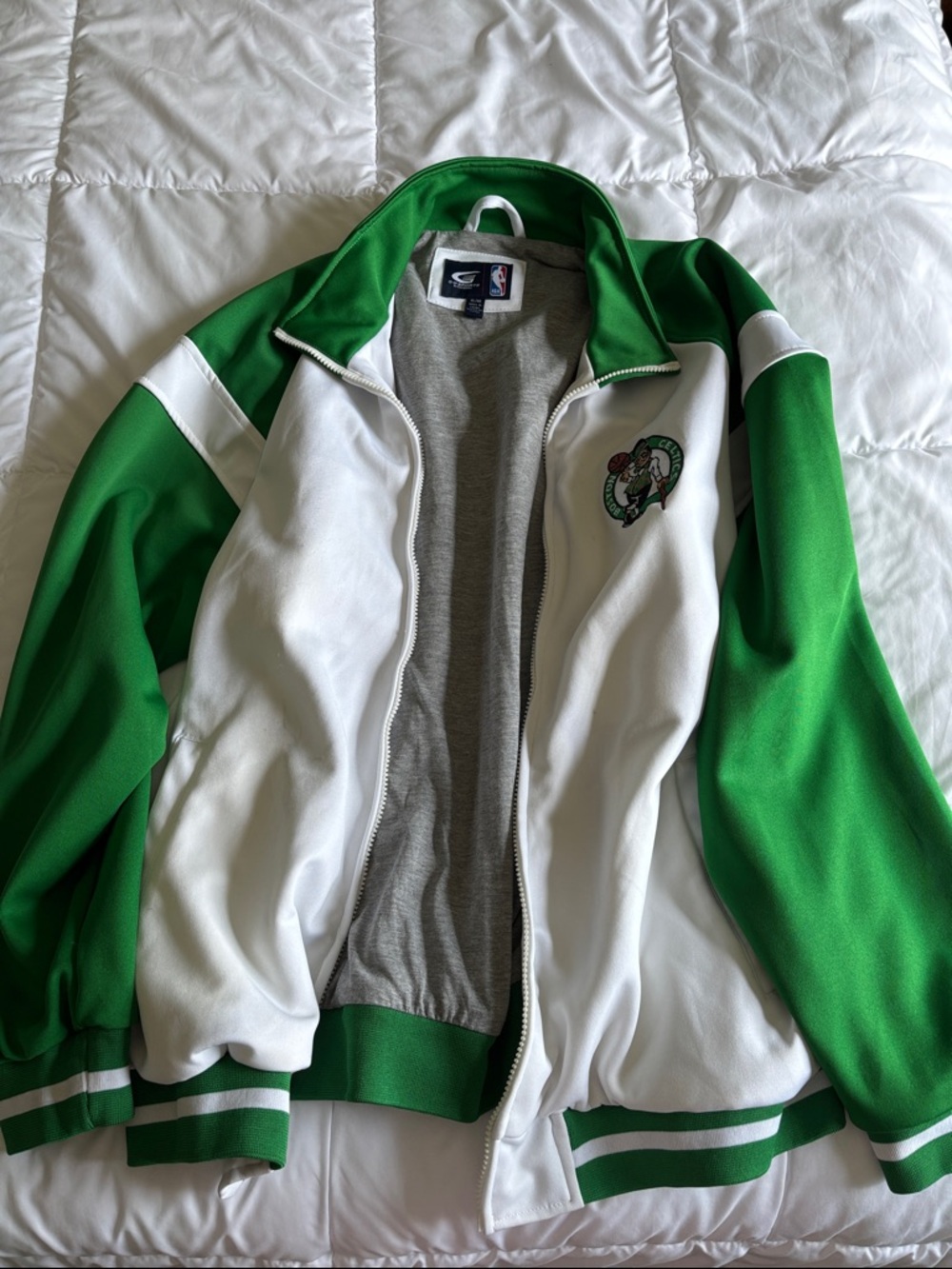 Boston Celtics Green & White Track Jacket